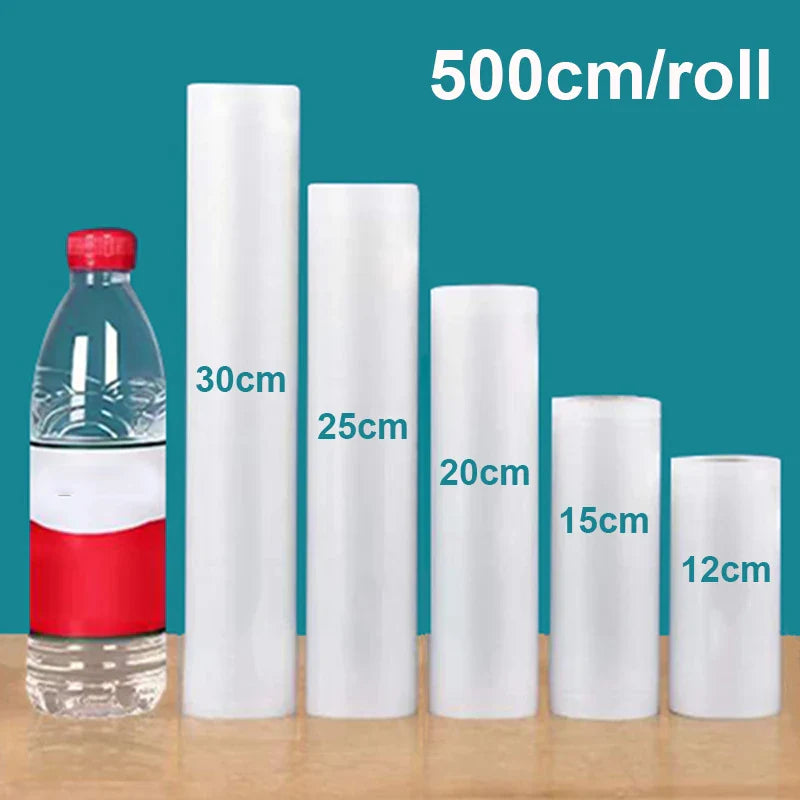 Food Vacuum Bags Sealer Storage Packaging Bags for Kitchen Vacuum Seal Keep Food Fresh BPA-Free 5 Size Vacuum Sealing Rolls Bags