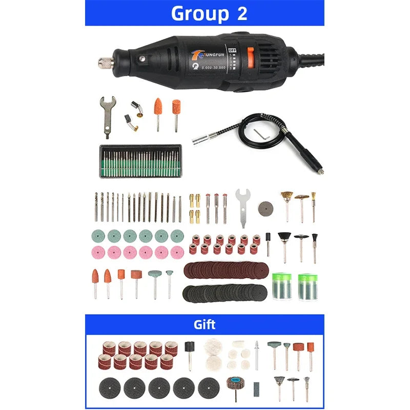 220V Mini Electric Drill Engraver Electric Drilling Machine For Rotary Tools Mini Dremel Tool With Power Tools Accessories