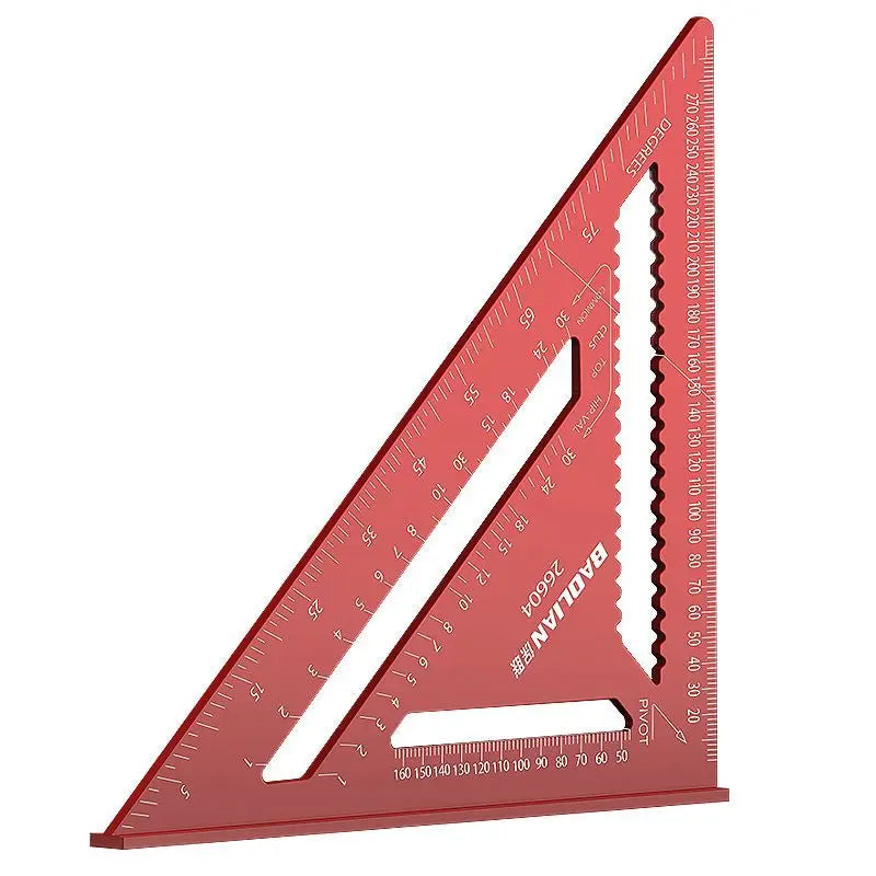 Triangle Angle Ruler Metric Aluminum Alloy Angle Protractor Triangular Measuring Ruler Woodwork Square Triangle
