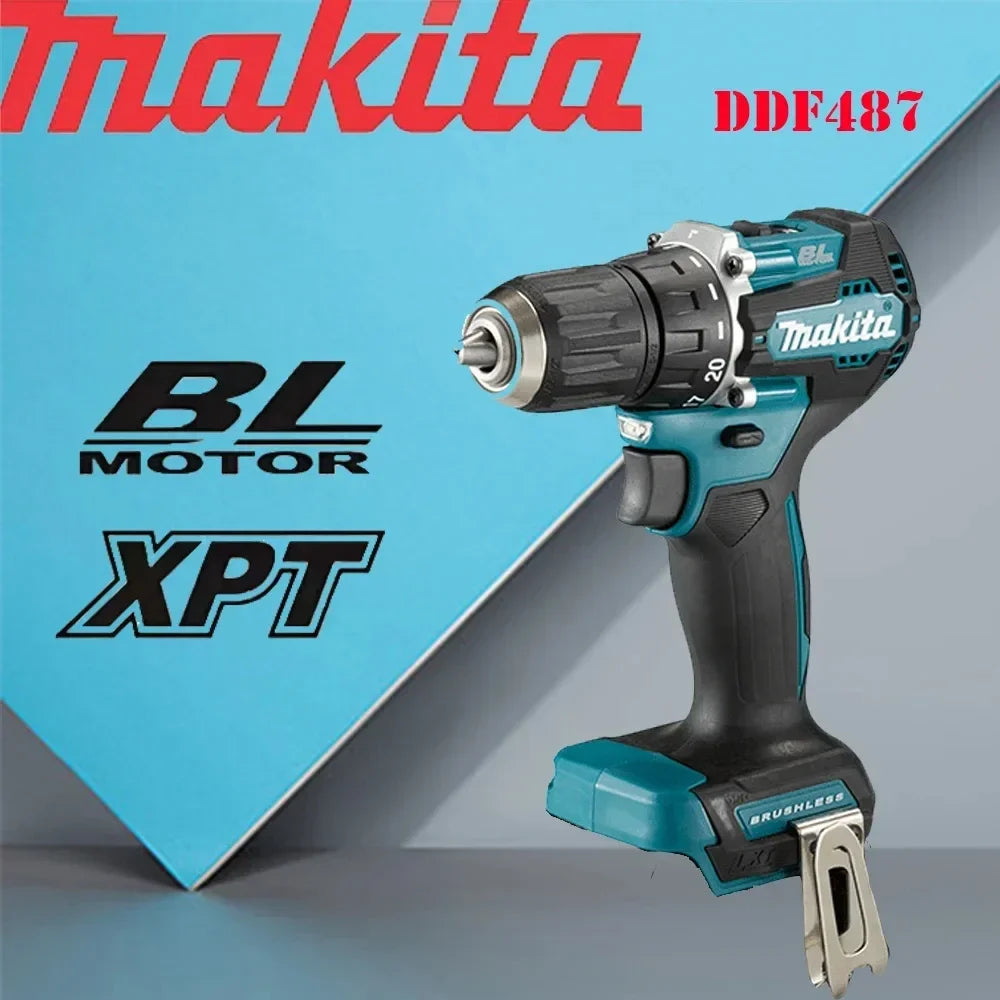 Makita Original DDF487 Cordless Driver Drill 18V Brushless Electric Impact Screwdriver Rechargeable Power Tool makita 18v tools