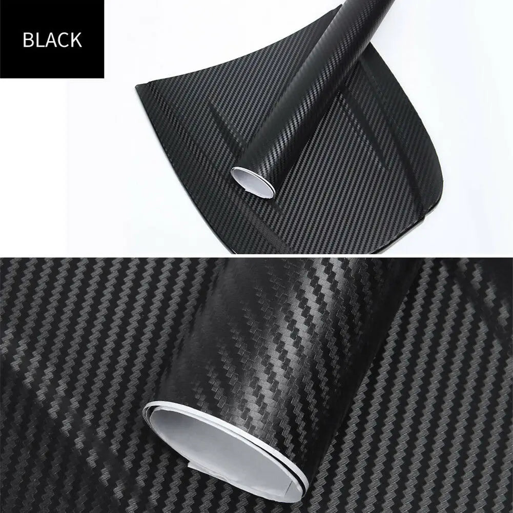 3D Carbon Fiber Car Stickers Roll Wrap Motorcycle DIY Styling Vinyl Colorful Decal for Car Exterior Interior Protection Film