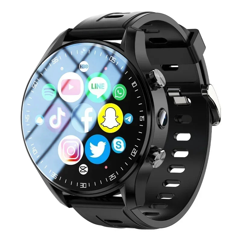 SIM Dual camera Smartwatch A7128G 4G smartwatch Video Call Trail tracker with Wifi GPS waterproof Google Play Store for men