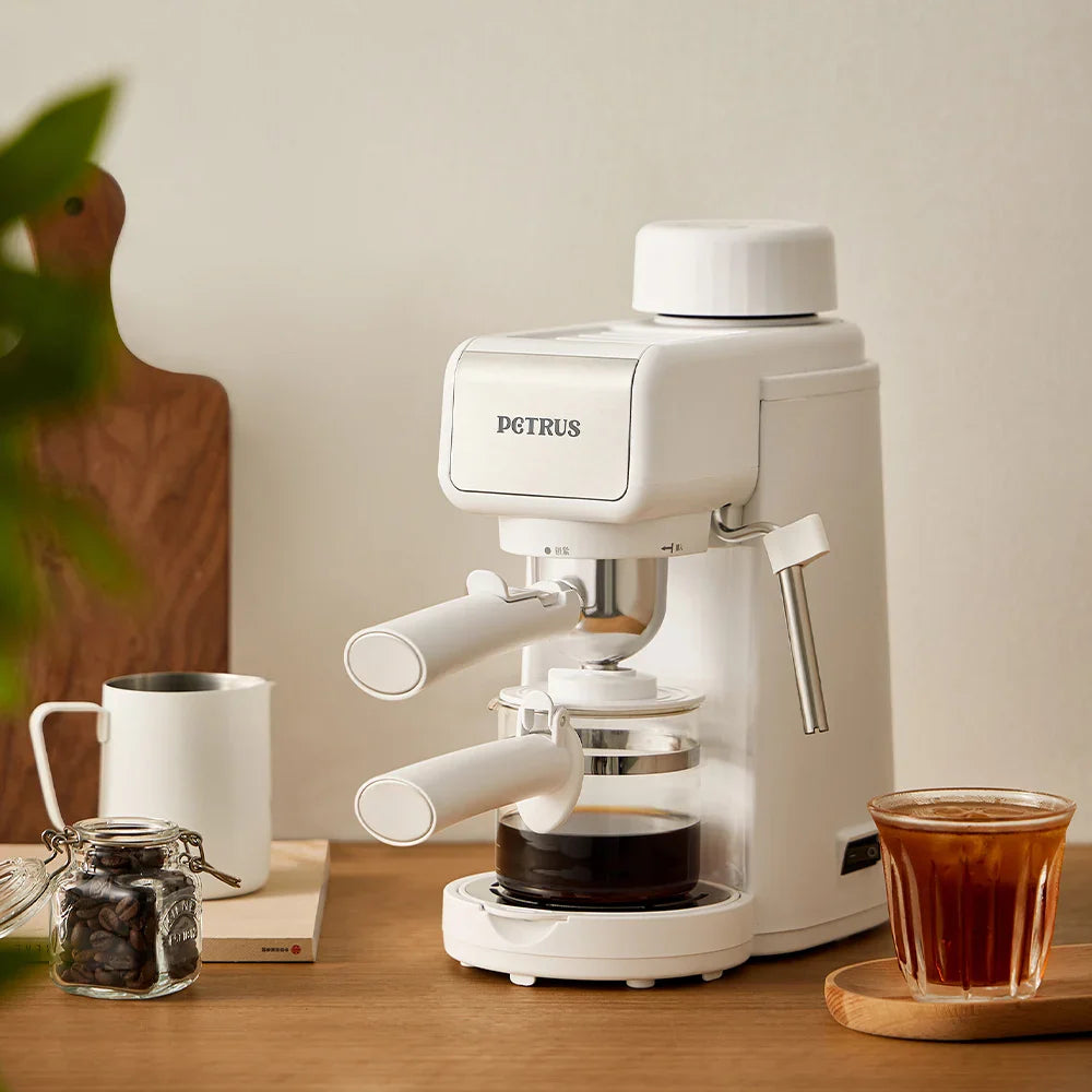 Petrus Espresso Coffee Machine Mini 5 Bar With Fancy Milk Function Latte Cappuccino For Beginners(220V)