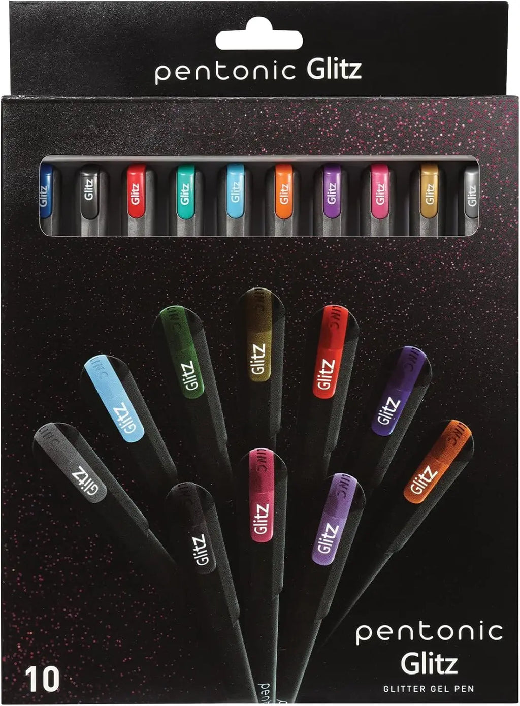 10 Assorted Glitter Gel Pens, 1.0mm Bold Point for Smooth Journaling & Art Projects