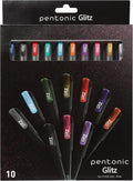 10 Assorted Glitter Gel Pens, 1.0mm Bold Point for Smooth Journaling & Art Projects