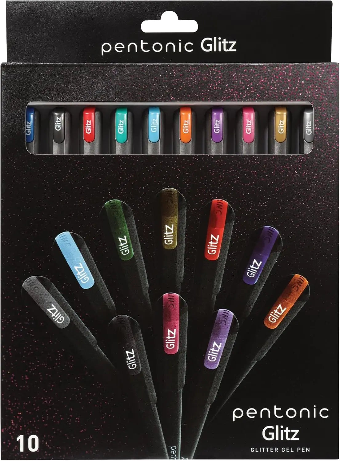 10 Assorted Glitter Gel Pens, 1.0mm Bold Point for Smooth Journaling & Art Projects