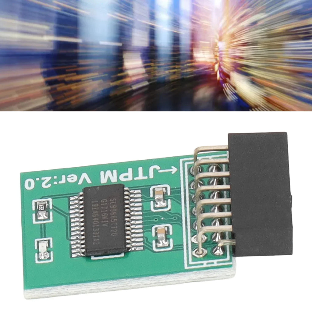 TPM 2.0 Module Strong Encryption 14 Pin LPC Interface TPM Module Board for Win11 Green TPM Board TPM Module Board TPM 2.0 Module