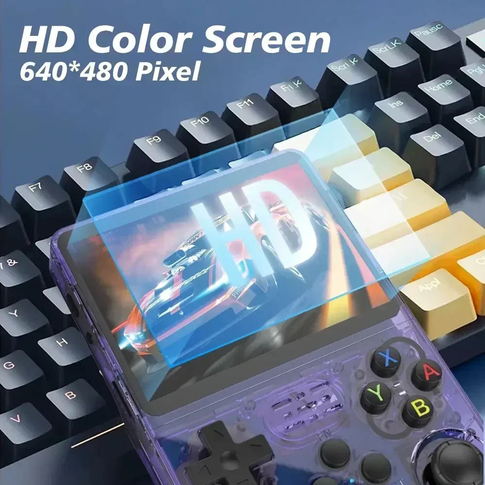 Open Source R36S Retro Game Console - 3.5 Inch IPS Screen, Linux OS, 128GB/256GB Preloaded Games, Portable Handheld Gaming