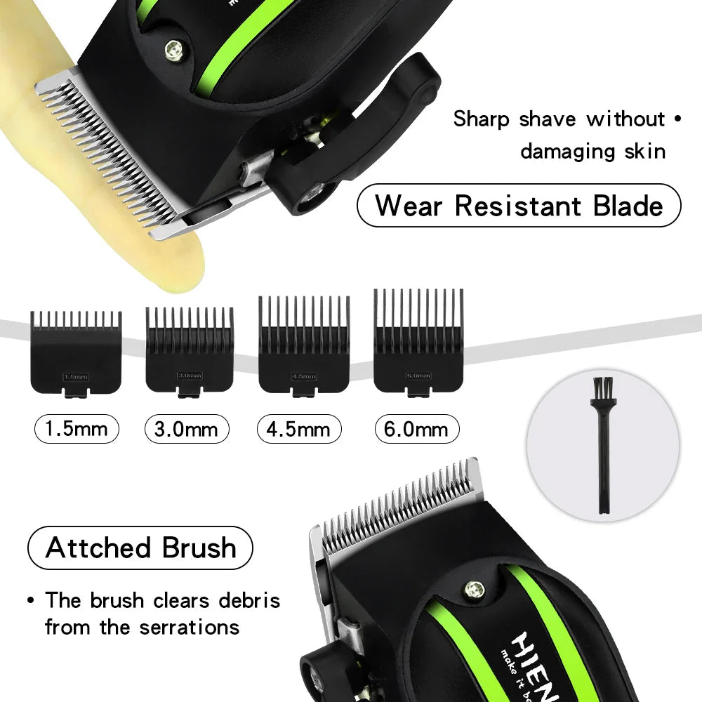 hiena Electric Hair Clipper UBS Rechargeable Cordless Beard Trimmer Men Powerful Electric Hair Clipper Trimming Tool