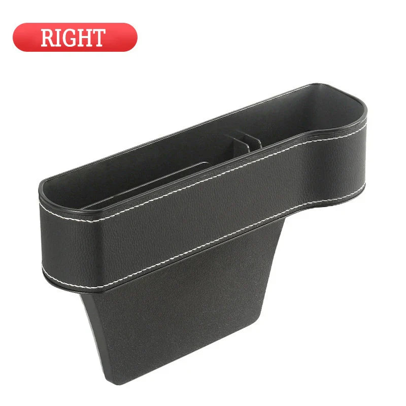 1Pc Leather Car Seat Gap Storage Box Phone Keys Organizer Auto Seat Crevice Storage Filler Munti-functional Auto Organizer