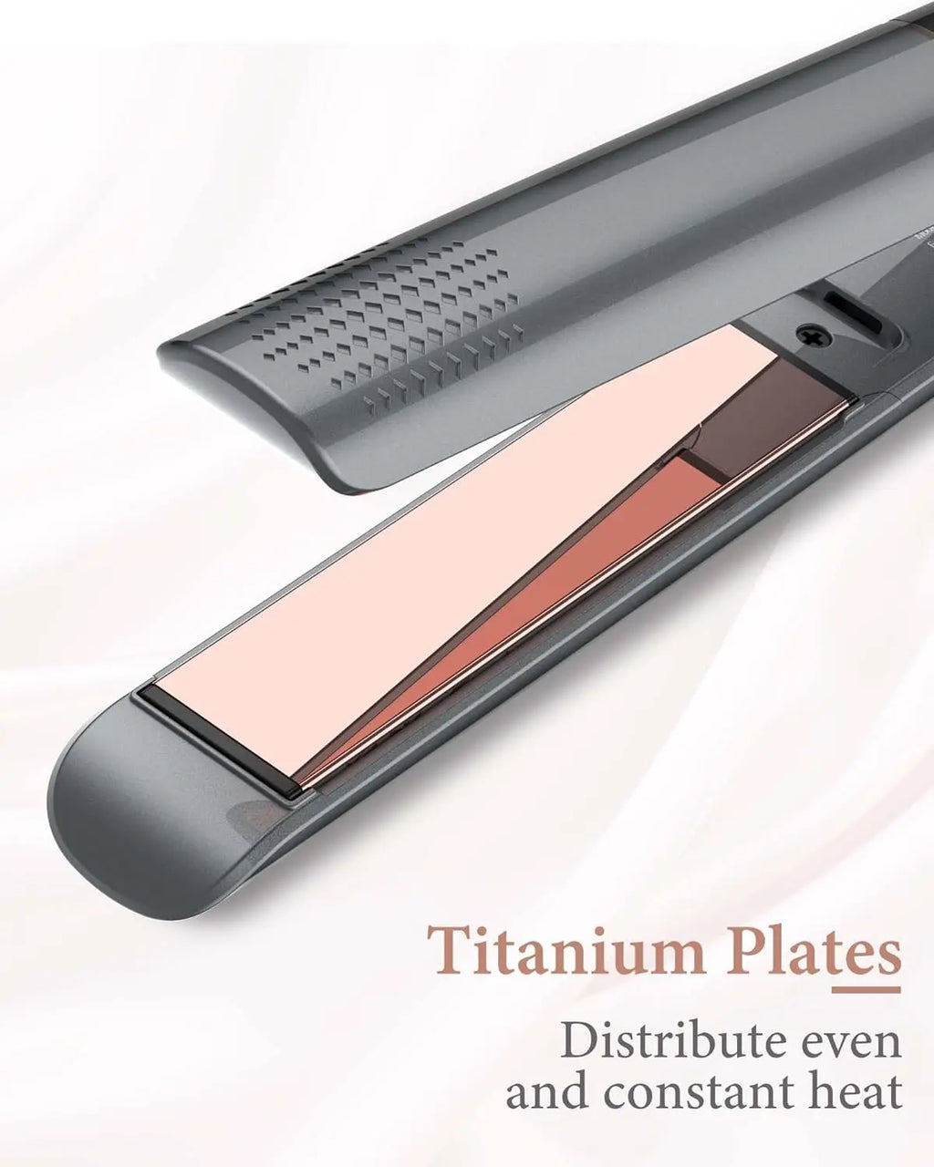 1 Inch Flat Iron Hair Straightener and Curler with 3D Floating Plates, Negative Ion, Double Voltage for Professional Styling