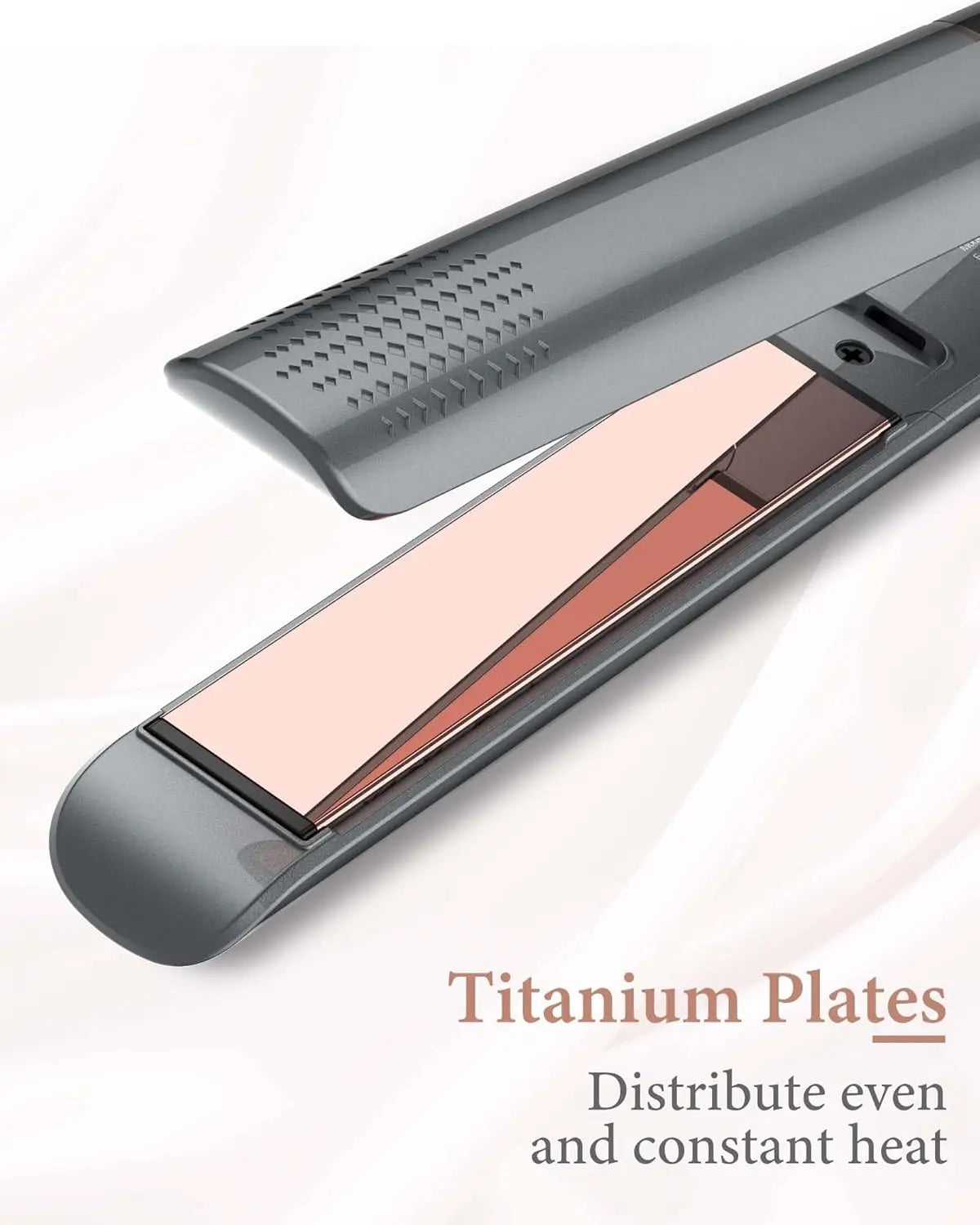 1 Inch Flat Iron Hair Straightener and Curler with 3D Floating Plates, Negative Ion, Double Voltage for Professional Styling