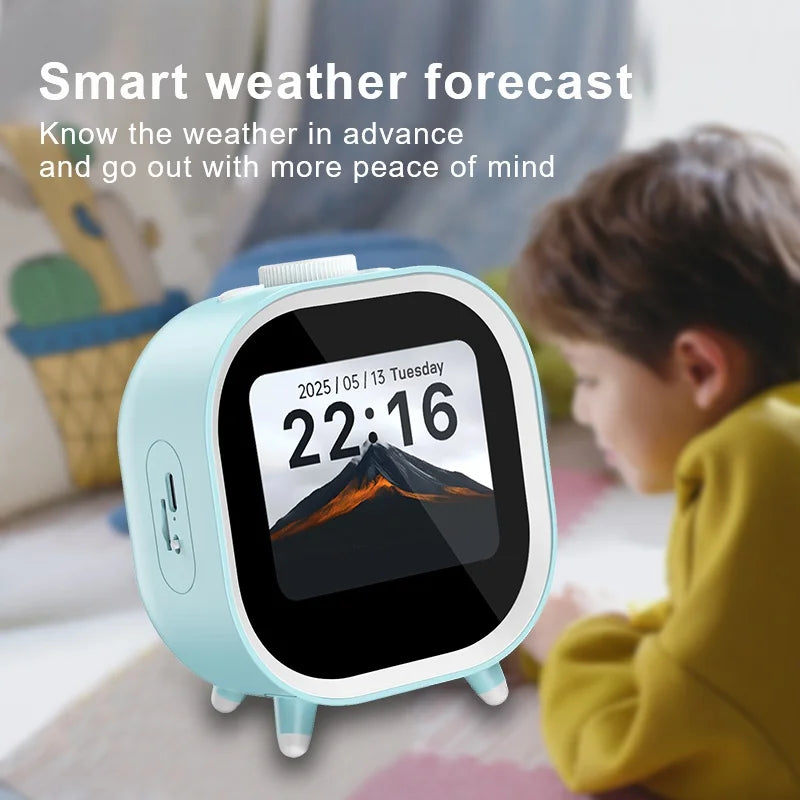 AI Smart Alarm Clock Talking Buddy Educational Toy for Kids Music/Stories Player Pomodoro Timer Cool Robot Gift for Boys Girls