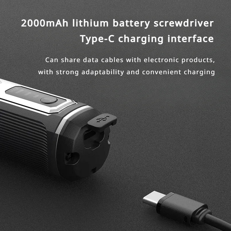 Deli Handheld Electric Screwdriver Lithium Charging Household Screwdriver Small Mini Electric Screwdriver Tool Set