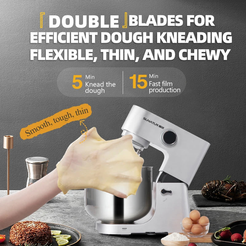 SUNATUR 16L Stand Mixer 2200w electric kitchen blender Commercial Food processor Large capacity Two kneading hooks dough mixer