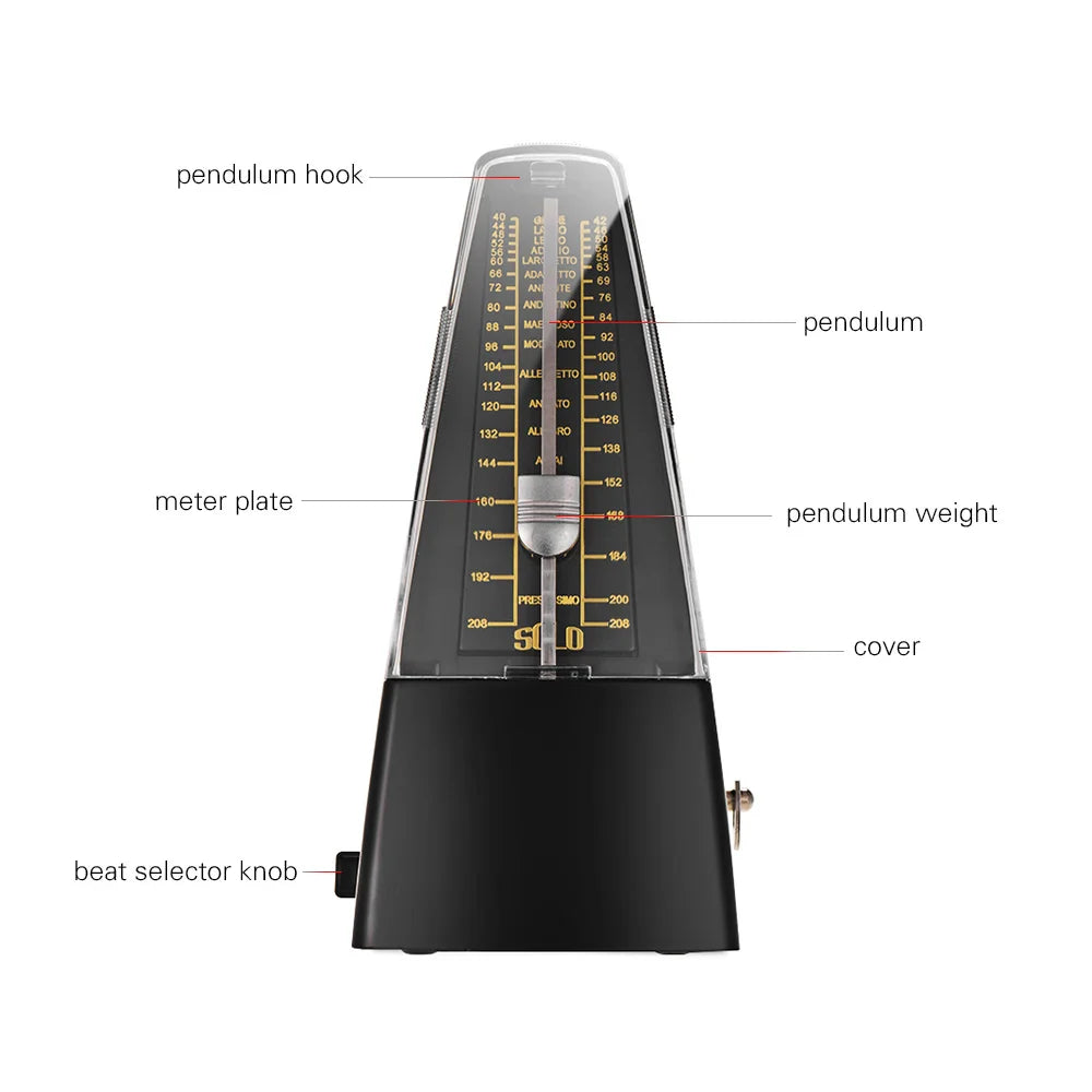 Standard Universal Mechanical Metronome ABS Material for Guitar Violin Piano Bass Drum Musical Instrument Practice Tool