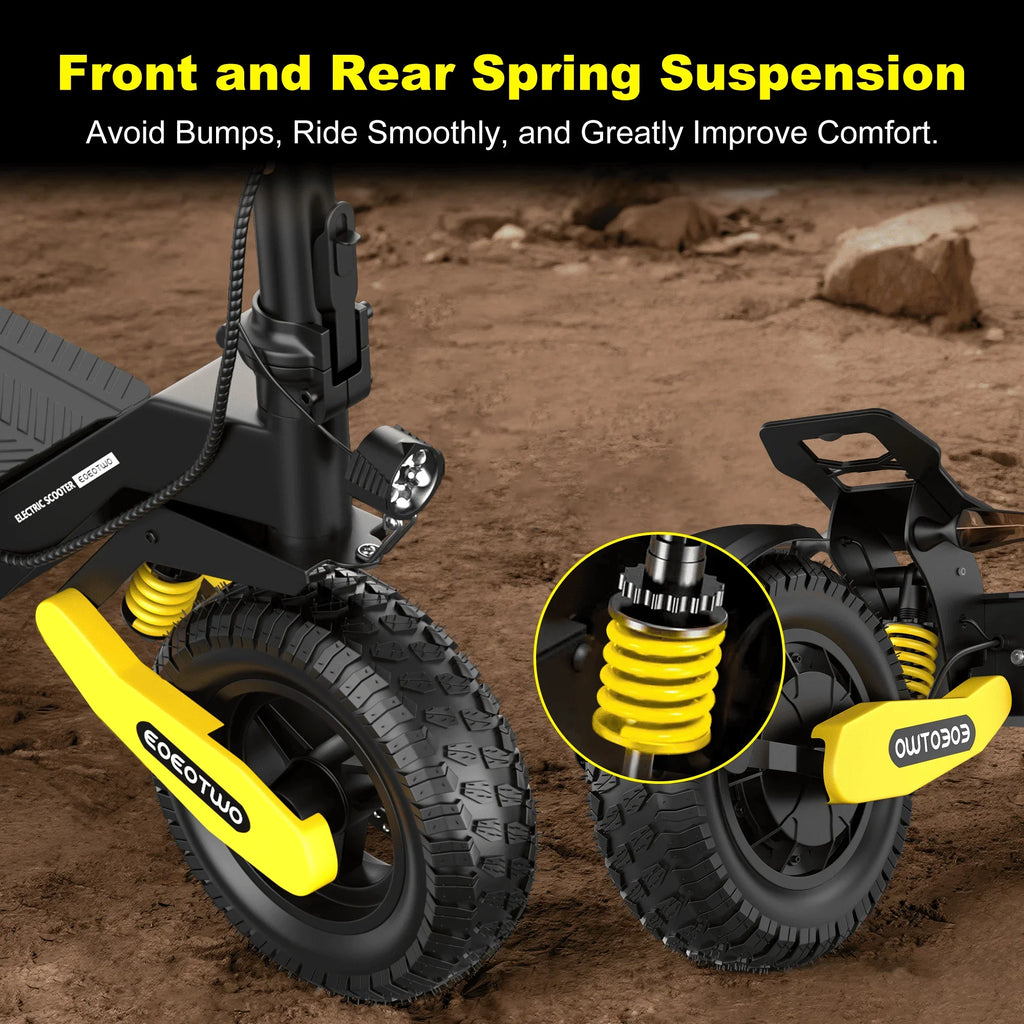 1200W Off Road Electric Scooter for Adults 48V Long Range E-Scooter 30MPH Fast Speed 11" Tubeless Tire Foldable Kick Scooter