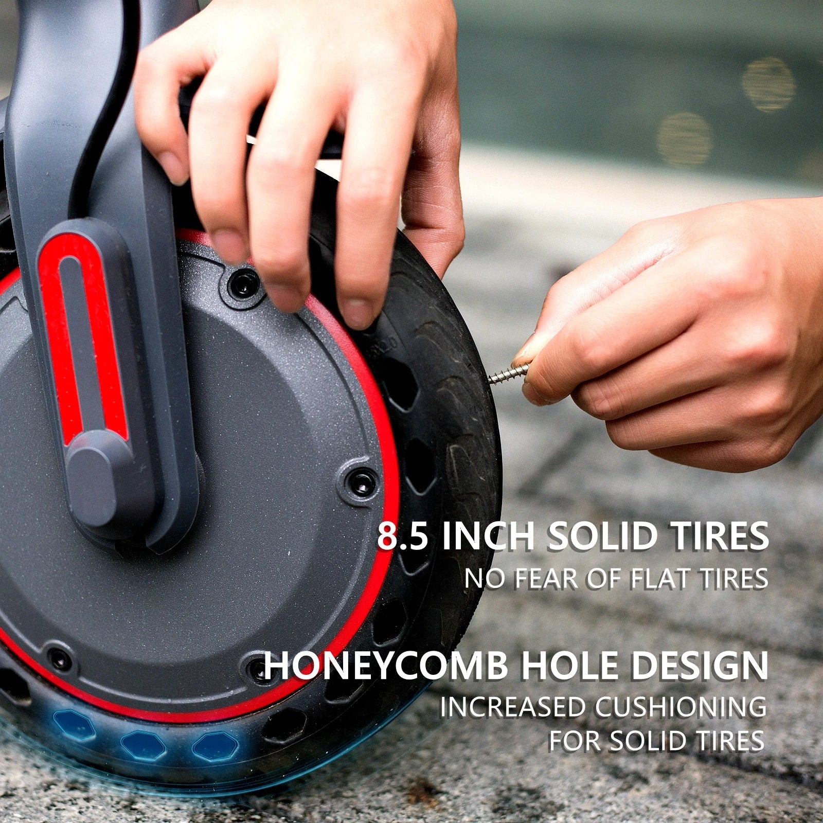 G5.0 Electric Scooter 36V High Capacity Battery 16Miles Long Range 19Mph 350W Motor 8.5Inch Tyres Foldable AOVOPRO Escooter
