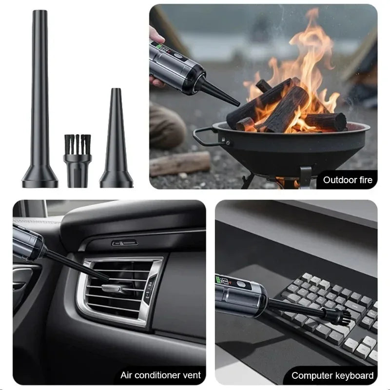 17000PA Car Vacuum Cleaner with Brushless Motor Handheld Vacuum Portable Cordless Compressed Air Duster for Car Home Office Pet
