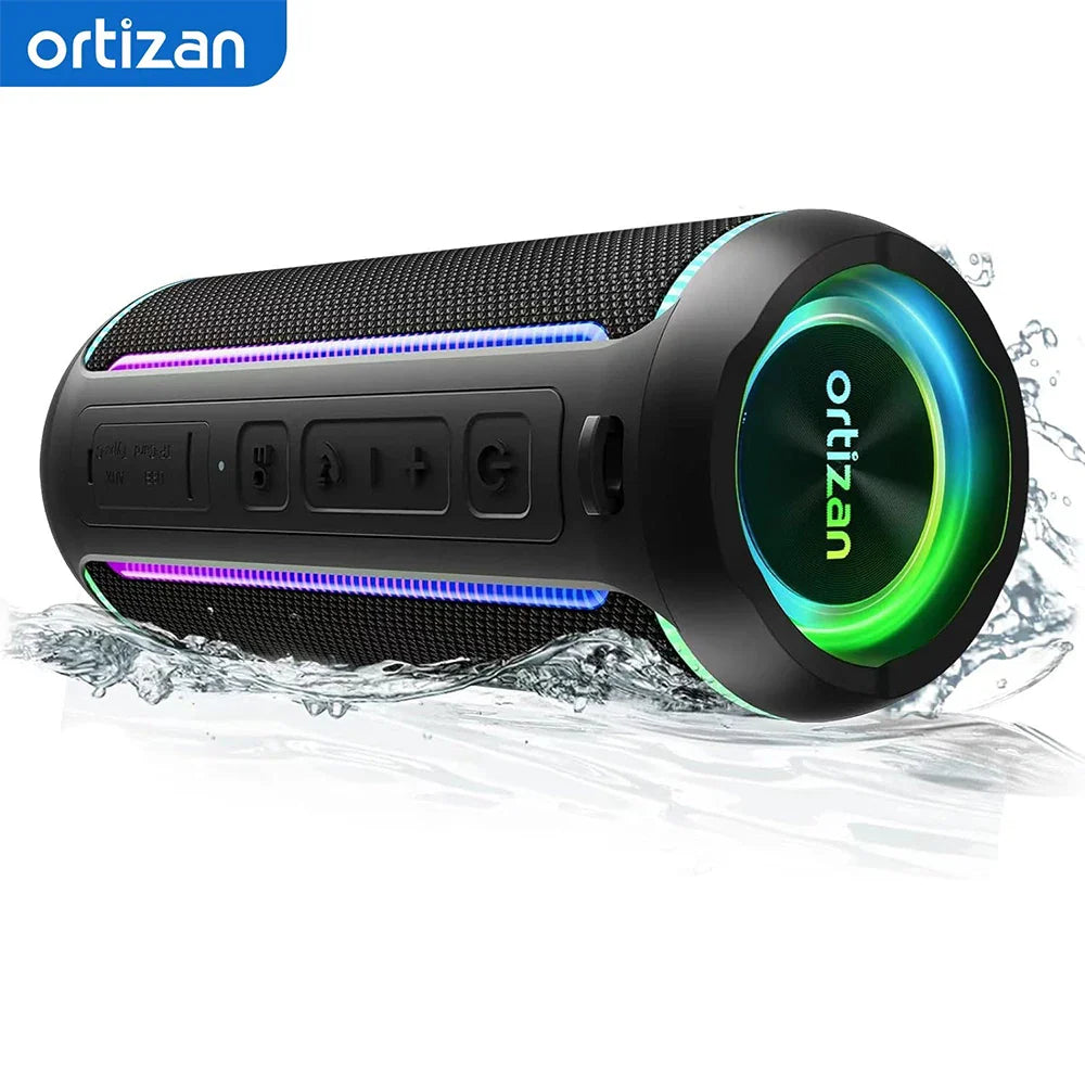 Ortizan X30 Portable Bluetooth Speaker 40W Outdoor IPX7 Waterproof Bass Boost Sound Box 3-EQ TWS Dual Pairing BT5.3 RGB Lights