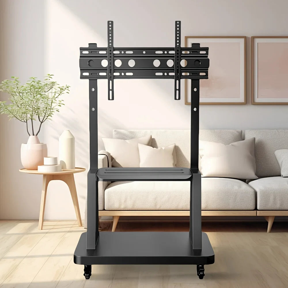 Mobile TV Cart, Rolling TV Stand for 32-75inch TVs with Lockable Wheel,Height Adjustable TV Stand with Wheels Max VESA 600x400mm