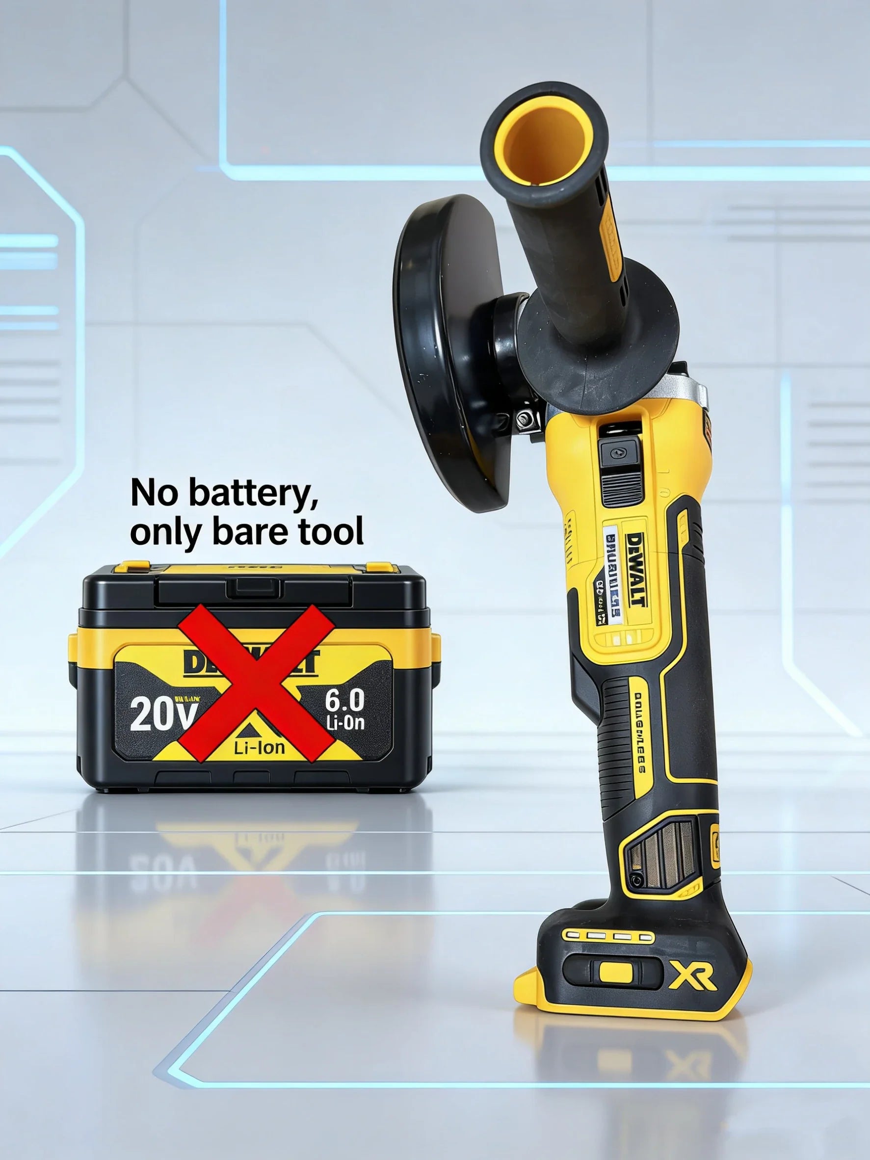DEWALT DCG405FN/NT 18V 125MM Brushless Flat Head Angle Grinder 9000RPM E-Clutch Industrial Cutting Polishing Bare Tool