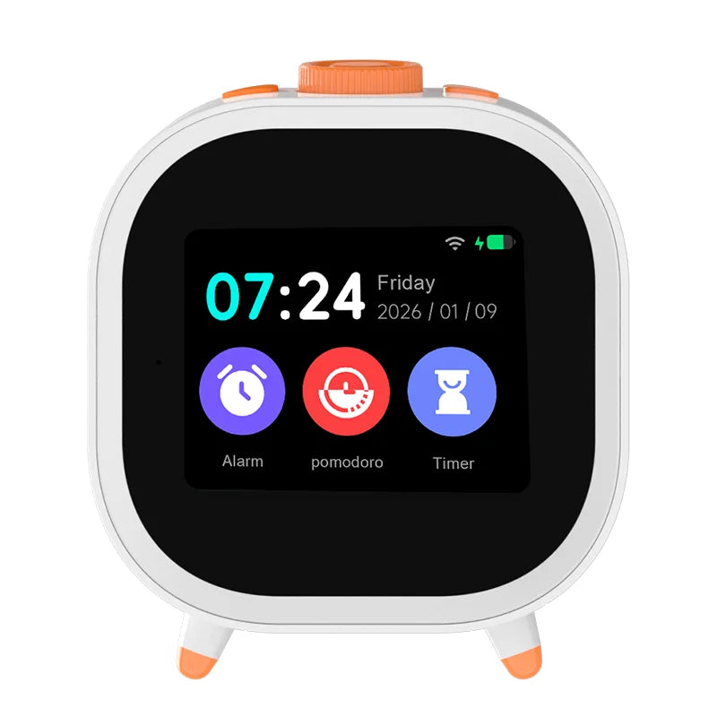 AI Smart Alarm Clock Talking Buddy Educational Toy for Kids Music/Stories Player Pomodoro Timer Cool Robot Gift for Boys Girls