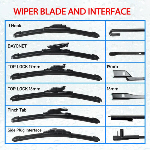 1Pc Universal Front Car Wiper Blades Durable Rubber Soft Frameless Bracketless Brushes Windshield Windscreen Window Accessories