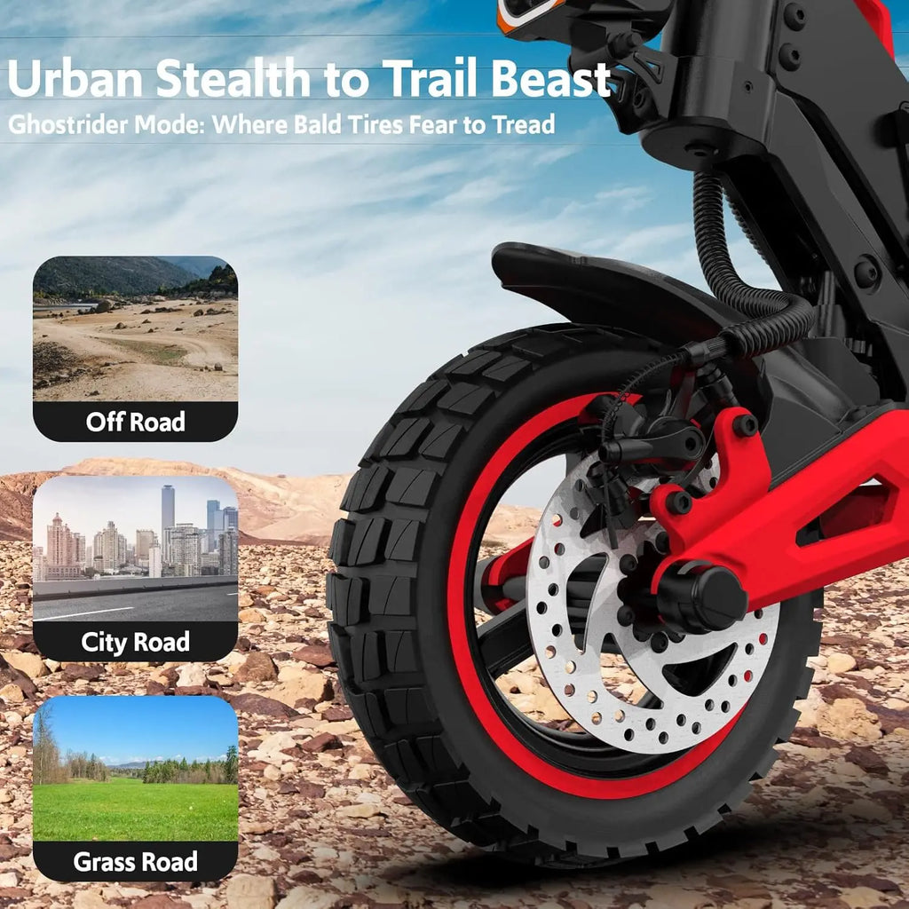 1600W Motor Adult J15 Electric Scooter Top Speed 32MPH, 48V18AH, 11-inch Off-Road Tires Sport Folding eScooter With Seat