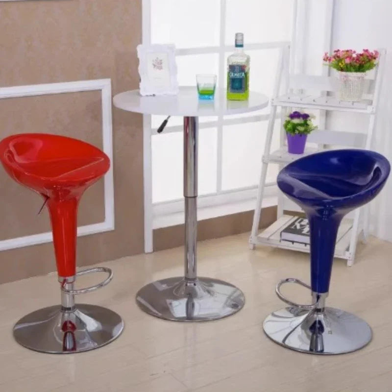 Adjustable Height Swivel Bar Stool Counter Chair PU Leather Backrest Footrest Modern Minimalist Kitchen High Stool