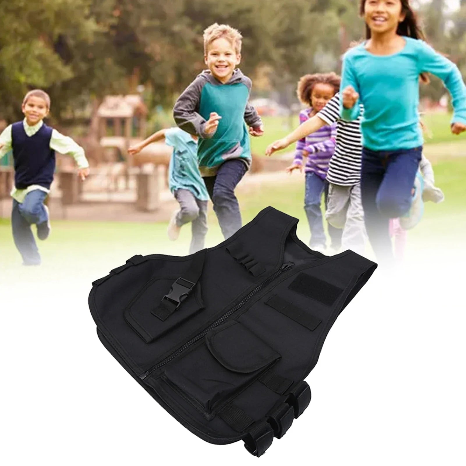 Boys Vest Chidren Tactic Vest Breathable Children Kids Vest Protective Waistcoat for Outdoor Hunting  Games Tactic Vest