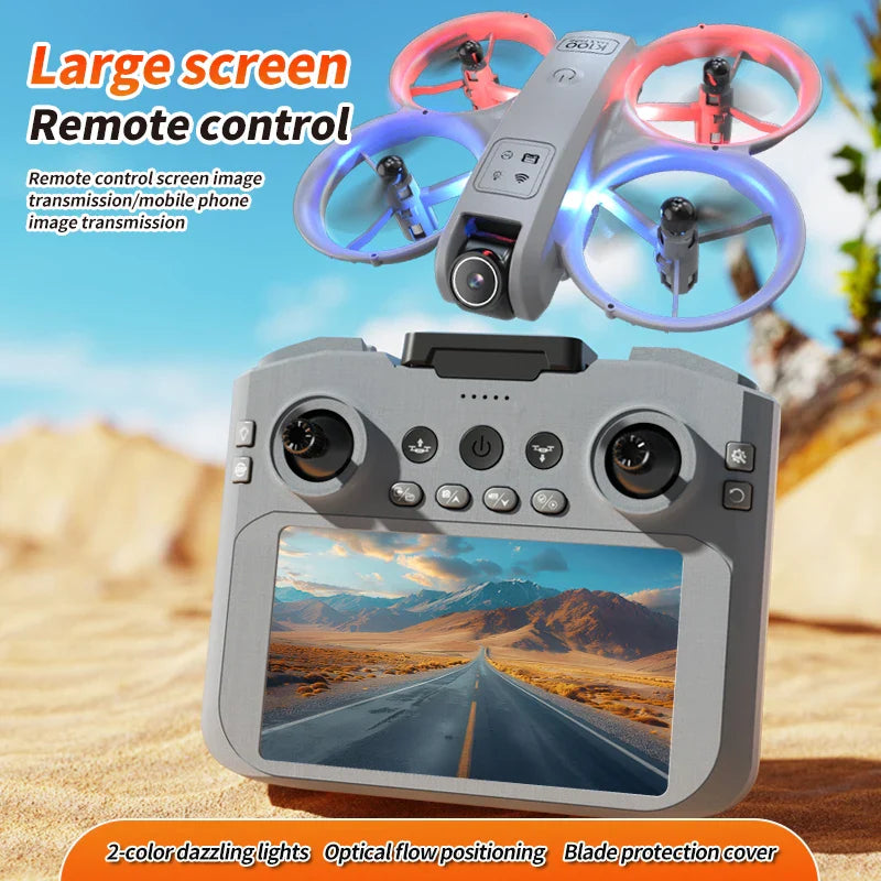 Hot K100 Max Mini RC Drone 4K Professional HD Camera Optical Flow Positioning Colorfuls Dron Foldable RC Quadcopter Toy for Kids