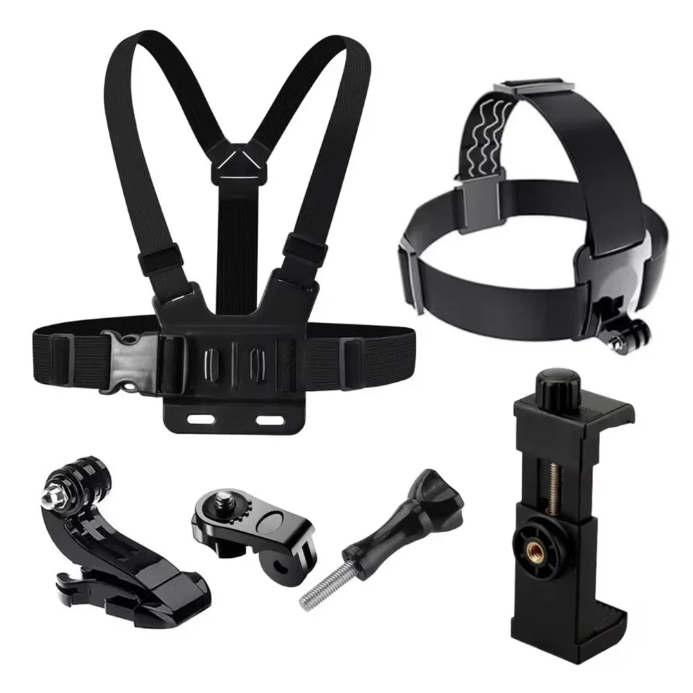 360° Rotate Climbing Cycling Phone Stand Bike Motorcycle GPS Live First-Person-View Camera/Mobile Phone Holder With Chest Strap