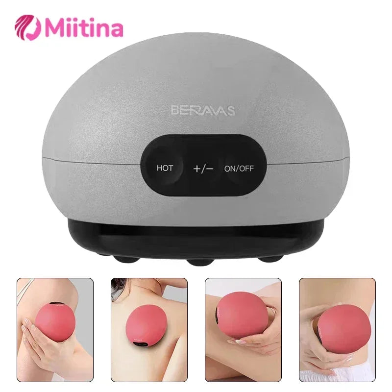 Electric Cupping massage Guasha Scraping EMS Body massager Vacuum Cans Suction Cup IR Heating Fat Burner Slimming Body Massger