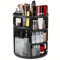 New Transparent Cosmetics Organizer, 360° Rotating - Countertop Rotating Storage Rack, Must-Have for Bathroom/Cosmetic Storage