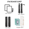 XRDKJ 2-Pack LED Video Light Kit, Studio Light, 2800-6500K Dimmable Photography Lighting Kit with 57 Inch Extendable Tripod