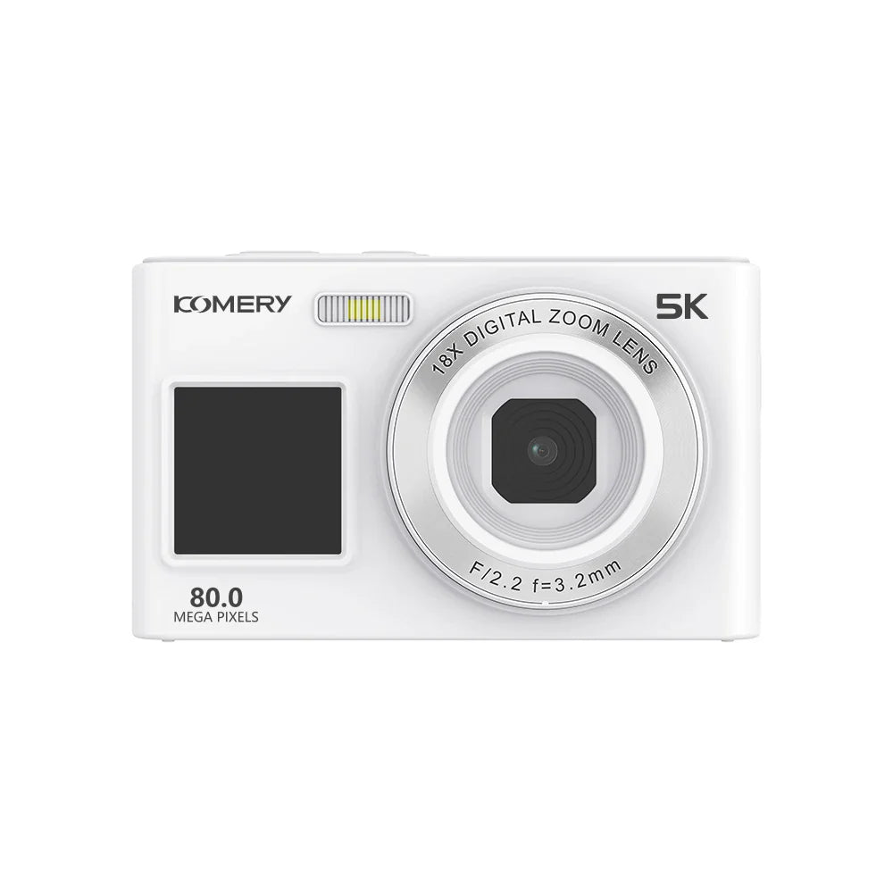 80MP Digital Camera For Photography 2.8" 1.4" Front Rear Dual Screen AF Selfie Camera 18X Zoom 5K Vlog Camcorder Video Recorder