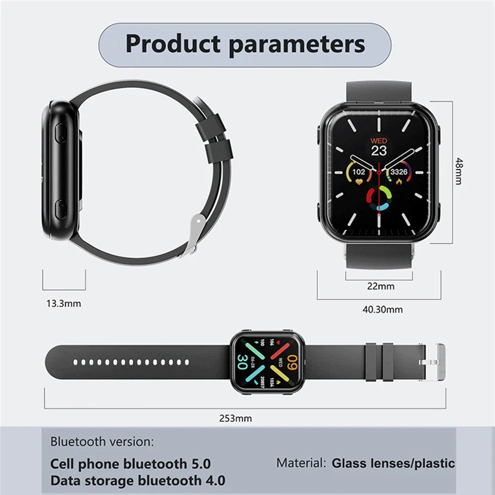 Waterproof Smartwatch 2 En 1 Equipped With TWS Earphones Smart Watch Men Women Sports Heart Rate Health Monitoring BT Call Music