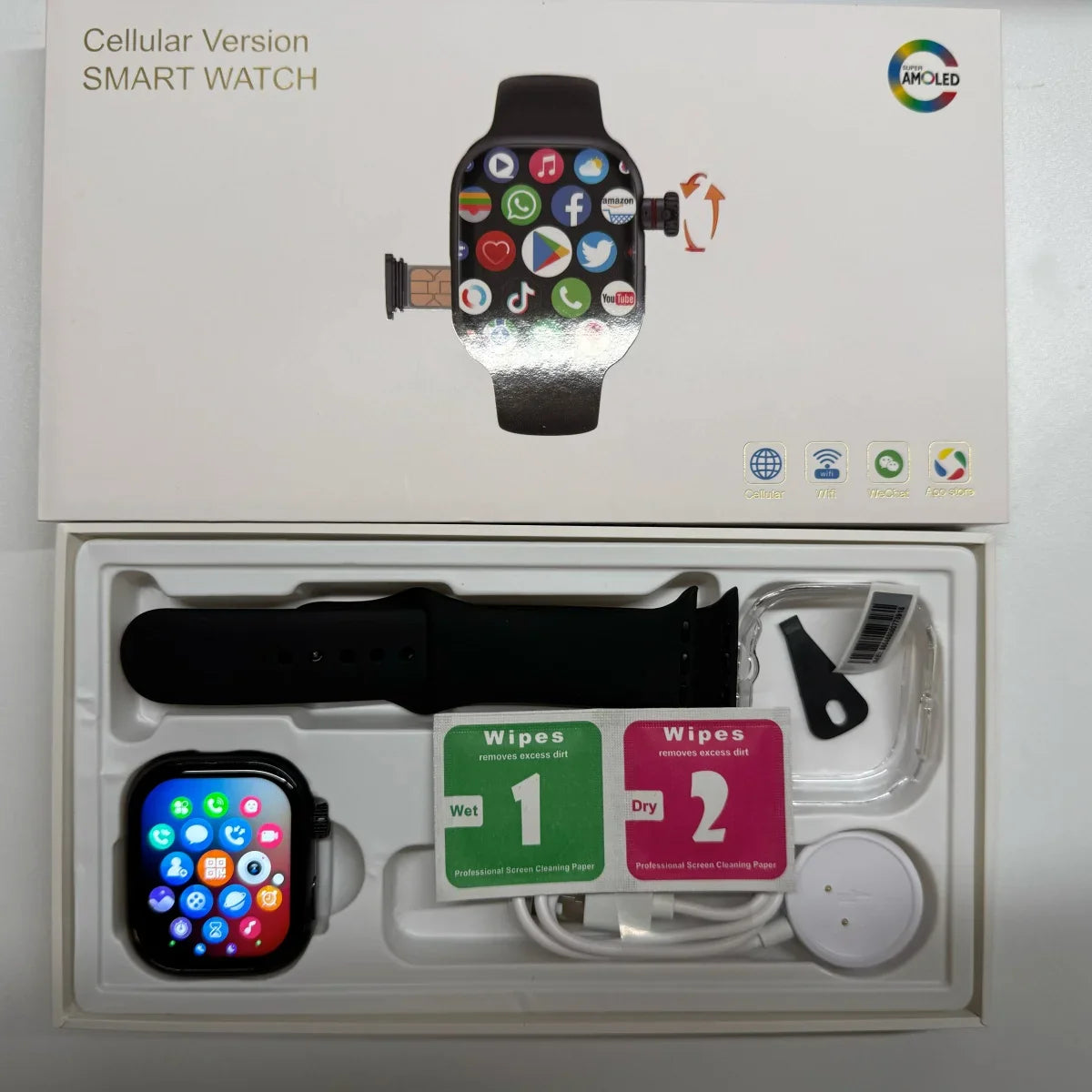 2026 New CD99 4G Smart Watch Android 180° Rotating Camera AMOLED Screen SIM Card GPS WiFi Heart Rate Monitor Waterproof Smartwat