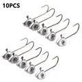 Grouper Crank Jig Head Hook Leaded 0.5g 1g 2g 3g 4g 5g Fly Fishing Hook Rockfish Game Jigs Hook Lure Soft Worm Bait Hook Tool