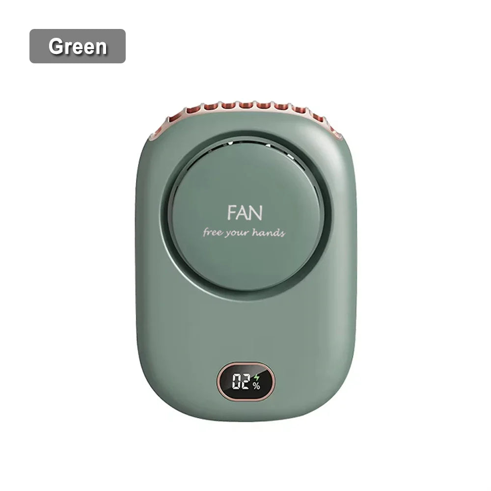 Mini Waist Fan 3 Gear Wind Portable Wearable Hanging Neck Fan USB Rechargeable Bladeless Air Cooler Clip Fan for Outdoor Working