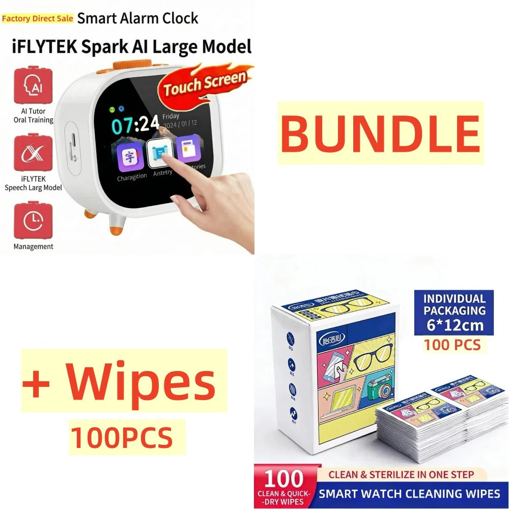 AI Smart Alarm Clock Talking Buddy Educational Toy for Kids Music/Stories Player Pomodoro Timer Cool Robot Gift for Boys Girls