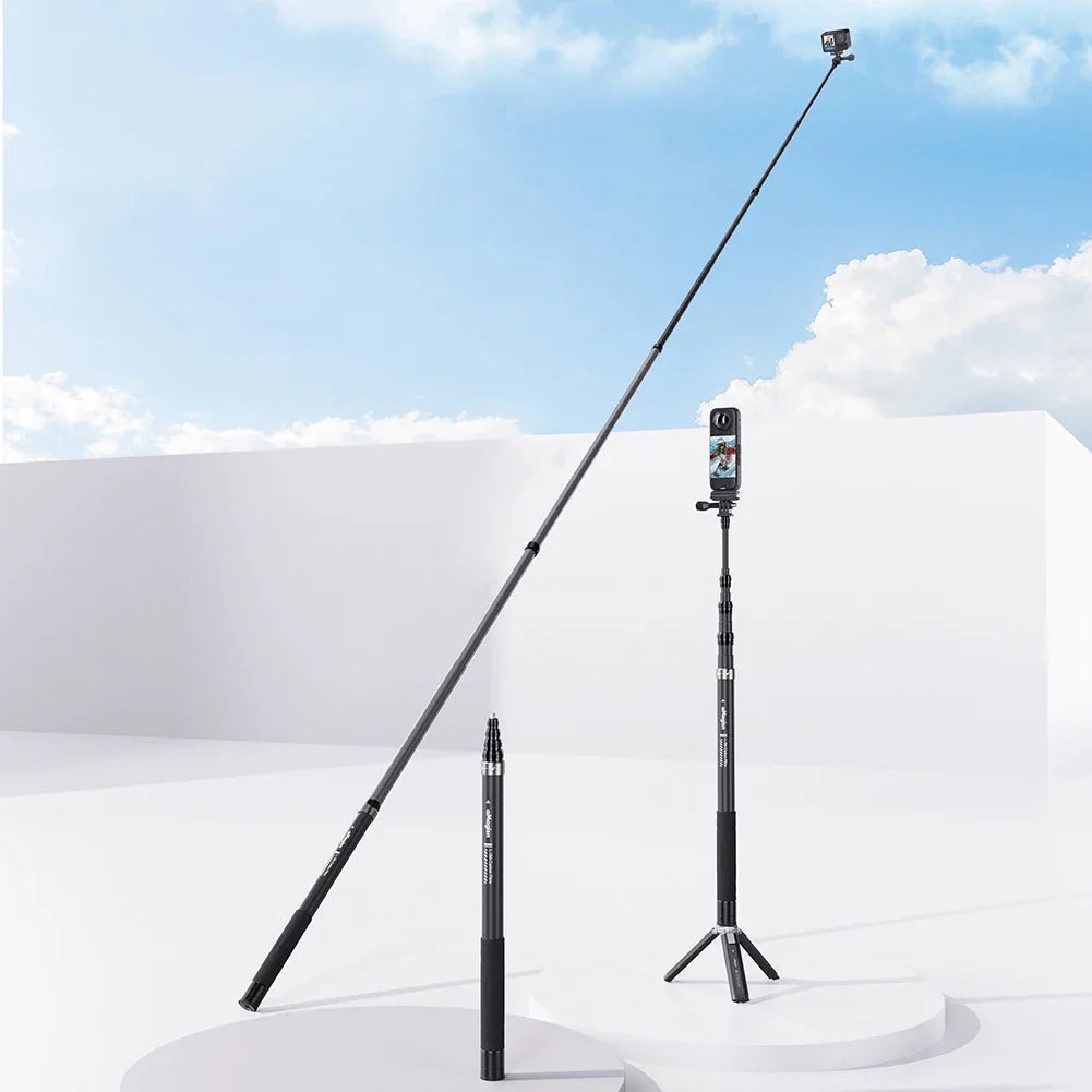 3M Invisible Selfie Stick for Insta360 X5/X4/Ace Pro 2 Adjustable Extension Pole Carbon Fiber Extended Monopod Camera Accessorie