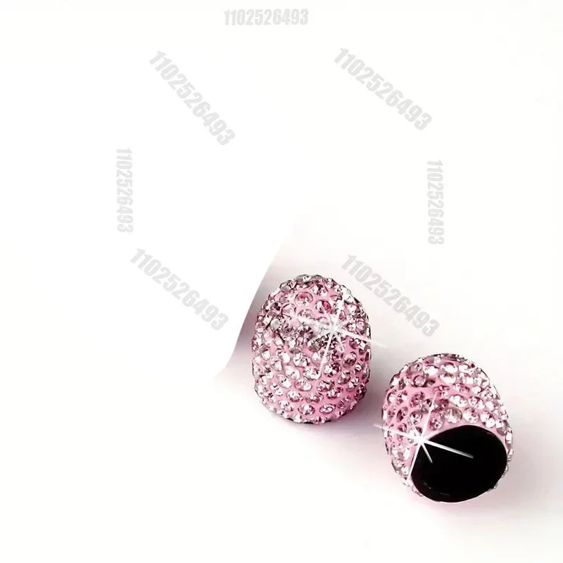 Diamond Crystal Motorcycle Car Tire Valve Caps 4/2pcs Shining Dust-proof Wheel Valve Cover Vehicle Bling Valve Cap Styling Toos
