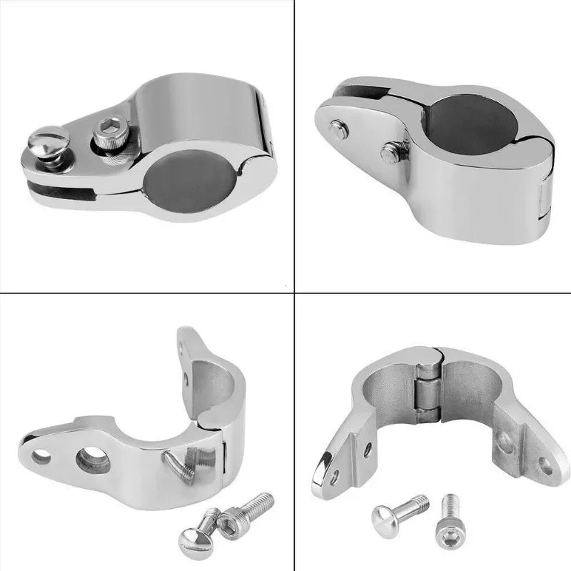 316 Stainless Steel Fitting Boat Bimini Top Hinged 22mm 25mm 30mm 32mm Jaw Slide Easy Install Marine Hardware