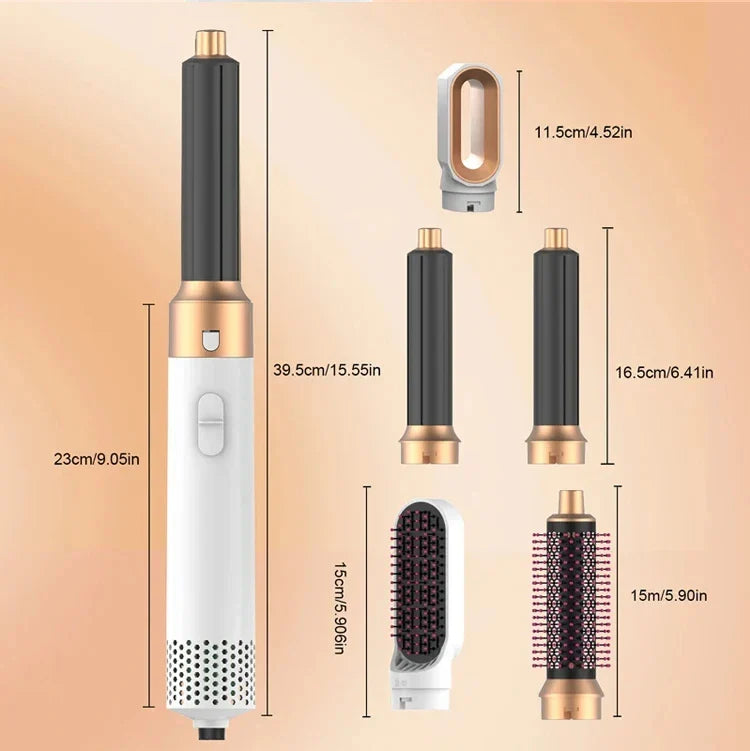 5 In 1 Styling Hair Dryer Electric Comb Negative Ion Professional Automatic Comb Curly Hair Straight Hair Comb Styling Tool