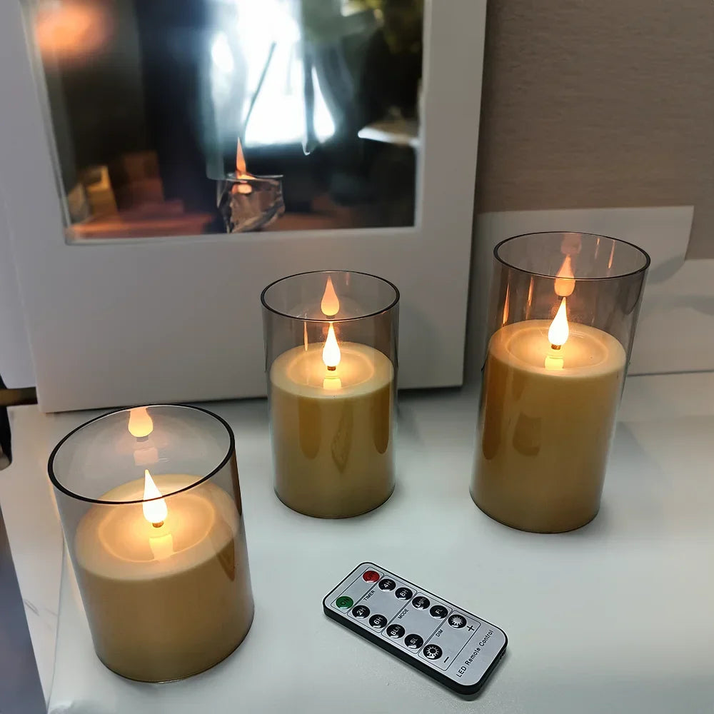 FPOO Led Candle Flameless Candles LED Light With Remote Control Electronic Candle Lamp For Holiday Party Home Room Decoration