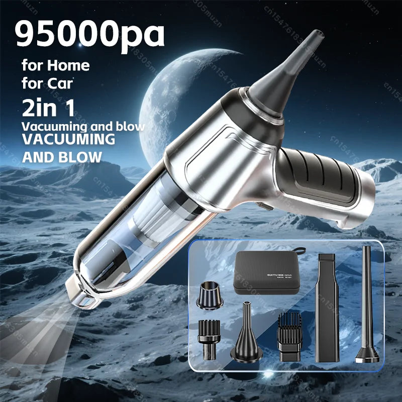 95000PA Car Vacuum Cleaner  Wireless Powerful Cleaning Machine Auto Robot Car Accessories Home Appliance Strong Suction As Gift