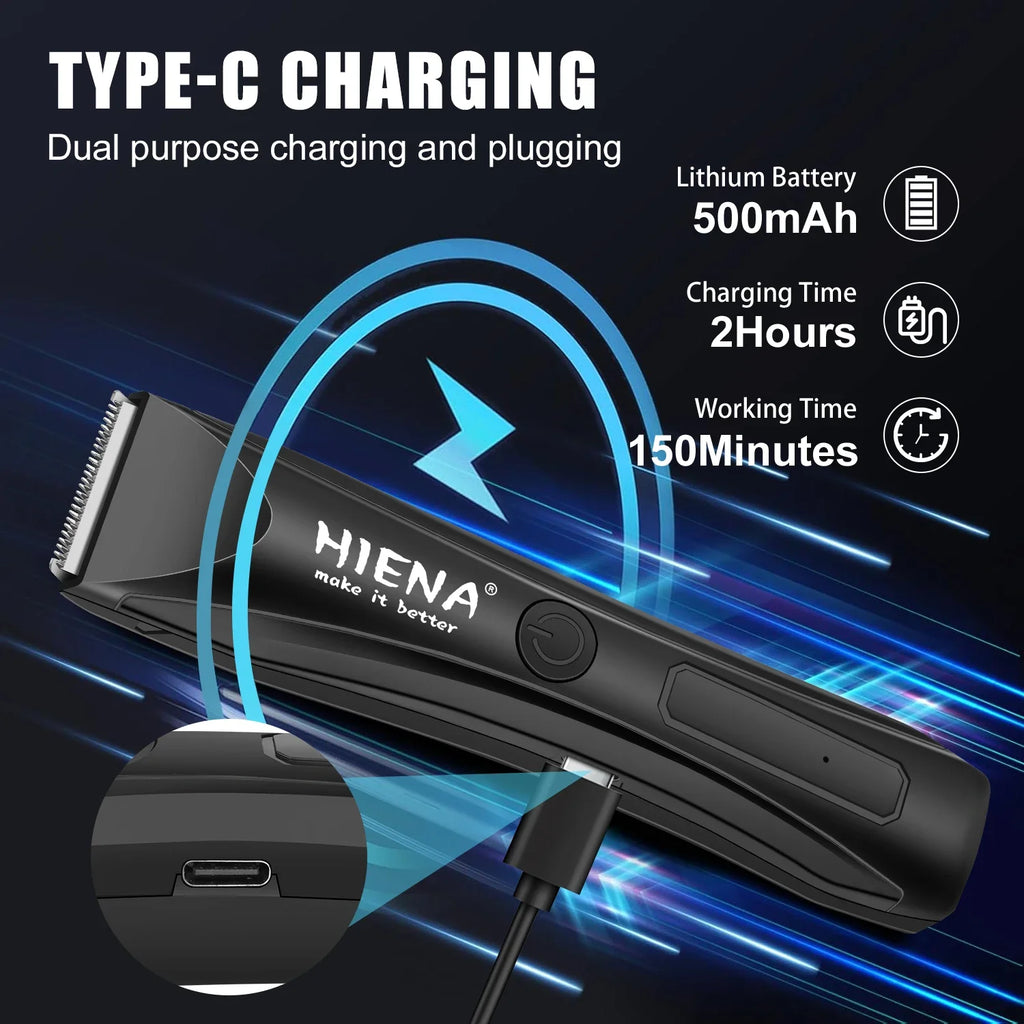 Electric Groin Hair Trimmer Pubic Hair Trimmer Body Grooming Clipper for Woman and men Bikini Epilator Rechargeable Shaver Razor