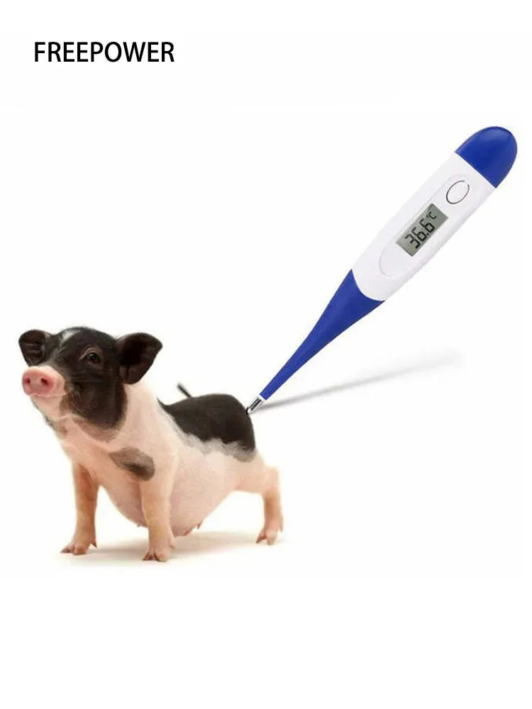 FREEPOWER Thermometer for Medical Purposes Reusable with Flexible Tip for Poultry Houses Clinic Diagnosis for Pet Use